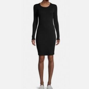 James Perse Bodycon Black Knit Dress Sz 2